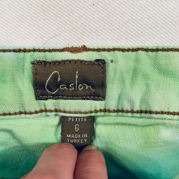- CASLON TIE DYE STRETCH DENIM CUTOFFS SHORTS 6P - Picture 9 of 9